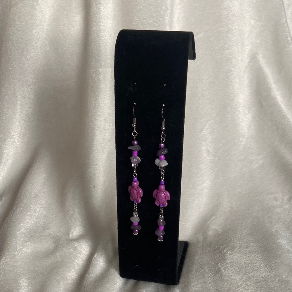 Homemade Ocean Turtle Earrings